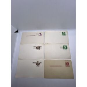 Lot of 6‎ Vintage Pre-Printed Postal Cards Paul Revere, Franklin, Lincoln